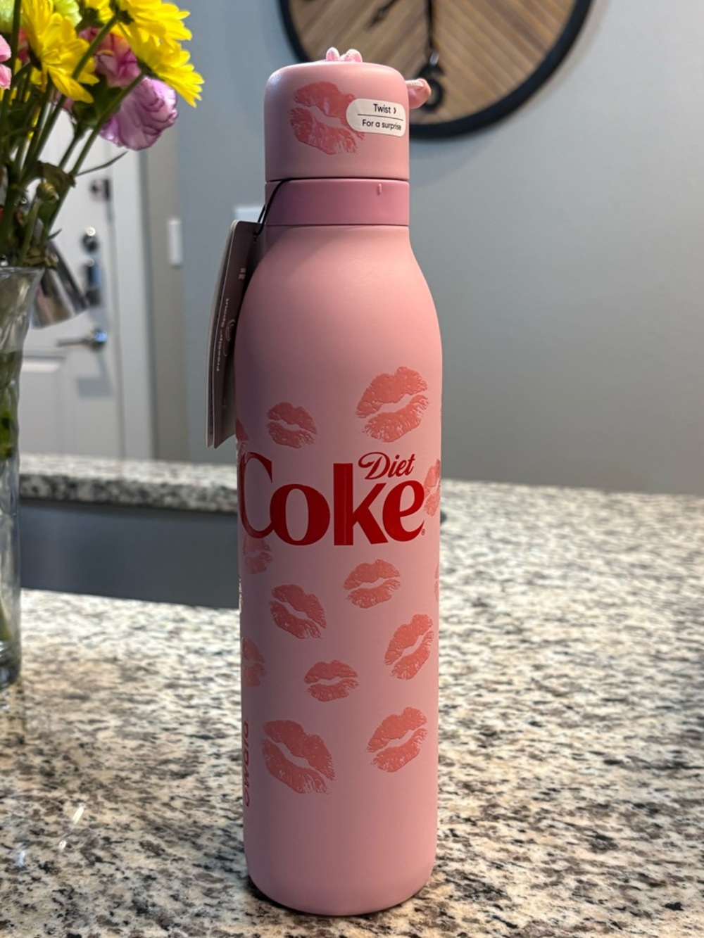 Diet Coke Pink Kiss Stainless Steel Bottle 24oz